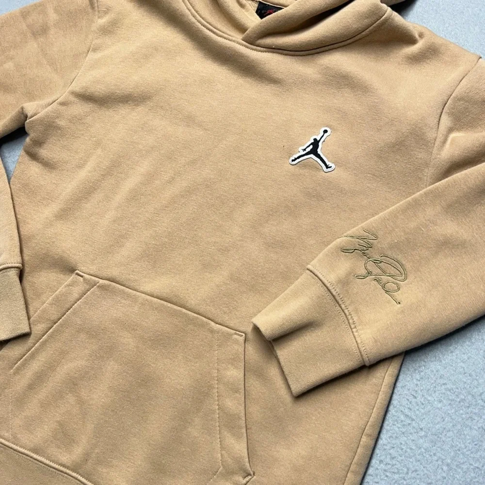 Kids Jordan Jumpman Hoodie‎ Tan Long Sleeve Pullover Fleece Size M 10 12 YRS